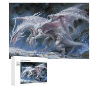 Puzzles 300 PCS pour Adolescents Snowy Mountain Dragon Artwork Puzzles pour Adultes Jeux Relaxants Difficulté Défi Éducatif Difficile 300 PCS
