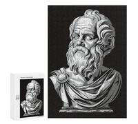 Puzzles 300 PCS pour Adolescents Socrates Philosopher Bust Jeu De Puzzle Casse-tête Anti-Stress Stimulant À Compléter 300 PCS