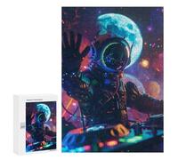 Puzzles 300 PCS pour Adolescents Space DJ Mixing Cosmic Beats Puzzles pour Adultes Améliore La Mémoire Défi Éducatif Réduction du Stress Cadeaux 300 PCS
