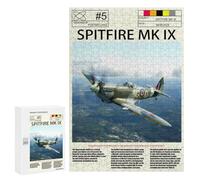 Puzzles 300 PCS pour Adolescents Spitfire MK Aircraft Jeu De Puzzle Casse-tête Anti-Stress Stimulant À Compléter 300 PCS