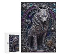 Puzzles 300 PCS pour Adolescents Steampunk White Wolf Puzzles pour Adultes Décoration Murale Jouet Difficile, Difficile, Stimulant À Compléter 300 PCS