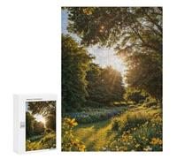 Puzzles 300 PCS pour Adolescents Sunlit Meadow in Bloom Puzzles pour Adultes - Jeux De Construction - Analyse Et Logique - Idées Cadeaux pour Toute La Famille 300 PCS
