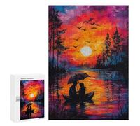 Puzzles 300 PCS pour Adolescents Sunset Romance Puzzles pour Adultes Décoration Murale Jouet Difficile, Difficile, Stimulant À Compléter 300 PCS