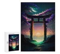 Puzzles 300 PCS pour Adolescents Sunset Torii Gate Puzzles pour Adultes - Jouets À Faire Soi-même, mais Aussi Un Défi Éducatif Amusant Et Humoristique 300 PCS