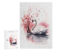 Puzzles 300 PCS pour Adolescents Swan Watercolor Puzzles pour Adultes - Jeux De Construction - Analyse Et Logique - Idées Cadeaux pour Toute La Famille 300 PCS