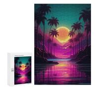 Puzzles 300 PCS pour Adolescents Synthwave Abstract Vibes Puzzles pour Adultes À Monter Soi-même - Jeux Éducatifs Et Amusants en Famille 300 PCS