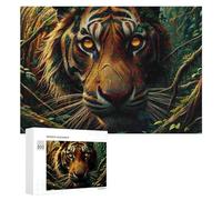 Puzzles 300 PCS pour Adolescents Tiger in Amazon Rainforest Puzzle pour Adultes Jeux Amusants Une Œuvre d'art Aidez Votre Cerveau À Faire Travailler 300 PCS