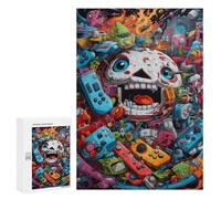 Puzzles 300 PCS pour Adolescents Video Game Skull Chaos Jeux De Puzzle Relaxants Améliorent La Mémoire Offrez-Les en Cadeau À Toute La Famille 300 PCS