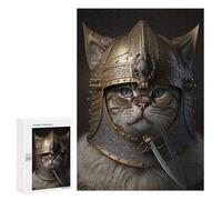 Puzzles 300 PCS pour Adolescents Viking Cat Puzzles pour Adultes Décoration Murale Jouet Difficile, Difficile, Stimulant À Compléter 300 PCS