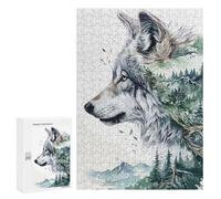 Puzzles 300 PCS pour Adolescents Wolf Nature Puzzles pour Adultes Jouets Anti-Stress Décoration Parfaite Cadeaux Anti-Stress 300 PCS