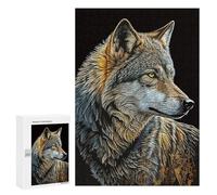Puzzles 300 PCS pour Adolescents Wolf Vintage Puzzles pour Adultes Jouets Anti-Stress Décoration Parfaite Cadeaux Anti-Stress 300 PCS