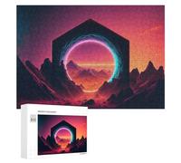 Puzzles 300 PCS pour Adultes A Synthwave Exploration Puzzles pour Adultes Jeux De Famille Difficile Difficile pour Anniversaire, Noël 300 PCS