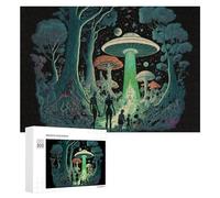 Puzzles 300 PCS pour Adultes Alien Encounter in A Fantasy Forest Puzzle, Jouet, Décoration Murale, mais Amusant Et Humoristique, Cadeau d'anniversaire Unique 300 PCS