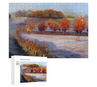 Puzzles 300 PCS pour Adultes Autumn Trees in The Field Puzzle, Jouet, Décoration Murale, mais Amusant Et Humoristique, Cadeau d'anniversaire Unique 300 PCS