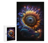 Puzzles 300 PCS pour Adultes Cosmic Sunflower Bloom-1 Puzzles pour Adolescents Activités Familiales Défi Éducatif Jeu Stimulant Et Divertissement en Famille 300 PCS