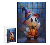 Puzzles 300 PCS pour Adultes Cute Ghost with Pumpkin and Witch Hat Adolescents Puzzles Jeu Manuel Découpe De Précision Aide À Stimuler Le Cerveau 300 PCS