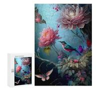 Puzzles 300 PCS pour Adultes Floral Fantasy with Birds Puzzle, Jouet, Décoration Murale, mais Amusant Et Humoristique, Cadeau d'anniversaire Unique 300 PCS