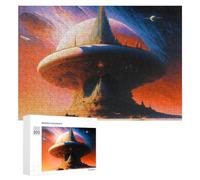 Puzzles 300 PCS pour Adultes Galactic Fantasy Floating Temple Puzzle, Jouet, Décoration Murale, mais Amusant Et Humoristique, Cadeau d'anniversaire Unique 300 PCS