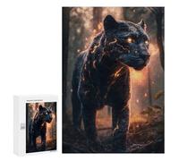 Puzzles 300 PCS pour Adultes Glowing Thunder Panther Puzzle pour Adultes - Jouets Anti-Stress - Améliore La Mémoire pour Les Joueurs 300 PCS