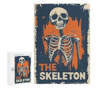 Puzzles 300 PCS pour Adultes Halloween The Skeleton Adolescents Puzzles Jeu Manuel Découpe De Précision Aide À Stimuler Le Cerveau 300 PCS