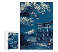 Puzzles 300 PCS pour Adultes Japanese Landscape with Torii Gate and Mountain Adolescents Puzzles Jeu Manuel Découpe De Précision Aide À Stimuler Le Cerveau 300 PCS