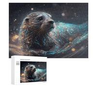 Puzzles 300 PCS pour Adultes Magical Sea Otter A Whimsical Digital Artwork Puzzle, Jouet, Décoration Murale, mais Amusant Et Humoristique, Cadeau d'anniversaire Unique 300 PCS