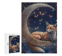 Puzzles 300 PCS pour Adultes Moonlit Fox Dreams -1 Puzzle, Jouet, Décoration Murale, mais Amusant Et Humoristique, Cadeau d'anniversaire Unique 300 PCS