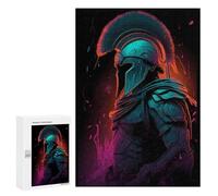 Puzzles 300 PCS pour Adultes Neon Warrior Armor Illustration Adolescents Puzzles Jeu Manuel Découpe De Précision Aide À Stimuler Le Cerveau 300 PCS