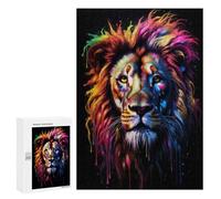 Puzzles 300 PCS pour Adultes Rainbow Lion Adolescents Puzzles Jeu Manuel Découpe De Précision Aide À Stimuler Le Cerveau 300 PCS
