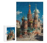 Puzzles 300 PCS pour Adultes Saint Basil's Cathedral Painting-1 Puzzles pour Adolescents Activités Familiales Défi Éducatif Jeu Stimulant Et Divertissement en Famille 300 PCS