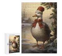 Puzzles 300 PCS pour Adultes Snowy Christmas Duck Adolescents Puzzles Jeu Manuel Découpe De Précision Aide À Stimuler Le Cerveau 300 PCS