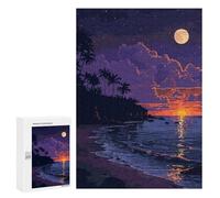 Puzzles 300 PCS pour Adultes SoCal Beach Pixel Art Adolescents Puzzles Jeu Manuel Découpe De Précision Aide À Stimuler Le Cerveau 300 PCS
