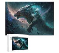 Puzzles 300 PCS pour Adultes Space Wolf A Cosmic Guardian Puzzle, Jouet, Décoration Murale, mais Amusant Et Humoristique, Cadeau d'anniversaire Unique 300 PCS