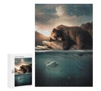 Puzzles 300 PCS pour Adultes The Floating Bear Adolescents Puzzles Jeu Manuel Découpe De Précision Aide À Stimuler Le Cerveau 300 PCS