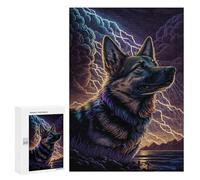 Puzzles 300 PCS pour Adultes Thundering Night Wolf Puzzles pour Adolescents Activités Familiales Défi Éducatif Jeu Stimulant Et Divertissement en Famille 300 PCS
