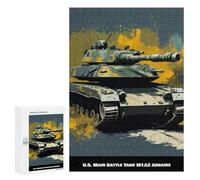 Puzzles 300 PCS pour Adultes US Tank Adolescents Puzzles Jeu Manuel Découpe De Précision Aide À Stimuler Le Cerveau 300 PCS