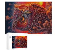 Puzzles 300 PCS pour Adultes Whimsical Feathered Creature in Fiery Sky Puzzles pour Adultes, Jouet, Décoration Murale, Améliore La Mémoire, Cadeau d'anniversaire, Cadeaux, 300 PCS