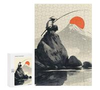 Puzzles 300 PCS Vintage Japanese Fisherman Puzzles pour Adolescents Jeux Relaxants Défi Difficile Cadeaux Uniques d'anniversaire Et De Noël 300 PCS