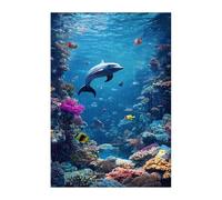 Puzzles 300 Pièces Adultes Dauphin Corail, Jouet Educatif Développe Observation et Logique, Puzzle Adultes 300 Pièces 40 x 28 cm