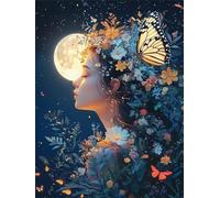 Puzzles 300 Pièces Adultes Fille Papillon Lune 40x28 cm, Jeu éducatif Défi Jouet Développe Observation et Logique, Puzzle 300 Pieces