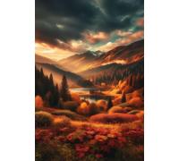 Puzzles 300 Pièces Adultes Forêt Lac Montagne 40x28 cm, Jeu éducatif Défi Jouet Développe Observation et Logique, Puzzle 300 Pieces