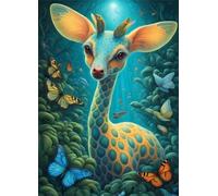 Puzzles 300 Pièces Adultes Girafe Papillon 40x28 cm, Jeu éducatif Défi Jouet Développe Observation et Logique, Puzzle 300 Pieces