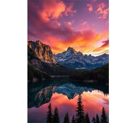 Puzzles 300 Pièces Adultes Lacs Montagne, Jeu de Patience et de Réflexion, Jeu éducatif Défi Jouets 300 Pièces Puzzles pour Adultes 40 x 28 cm