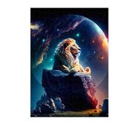 Puzzles 300 Pièces Adultes Lion l'espace Fantastique, Jouet Educatif Développe Observation et Logique, Puzzle Adultes 300 Pièces 40 x 28 cm