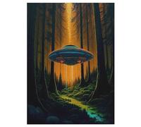 Puzzles 300 Pièces Adultes, Puzzle De Jeu, Vaisseau Spatial Extraterrestre Planche De Bois, Excellent Cadeau pour Enfants 42×30cm