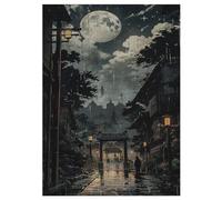Puzzles 300 Pièces Japan Style Puzzle pour Adultes Et Enfants, en Bois Jeu ÉduChatif Défi Jouet, Jeu Familial Amusant 42×30cm