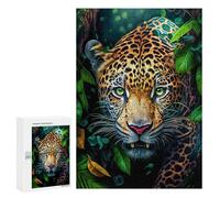 Puzzles 300 pièces pour adolescents Jaguar dans la jungle 6 Puzzles pour adultes Jeux de relaxation UNE œuvre d'art pour anniversaire, Noël 300 pièces