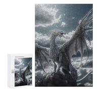 Puzzles 300 pièces pour adolescents Puzzle Dragon Ciel Blanc Pour Adultes Jeu Hands-on Mais Cadeau d'anniversaire amusant et humoristique, Cadeaux, 300 pièces