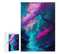 Puzzles 300 pièces pour adolescents Rose Cherry Blossom Nature Puzzles pour adultes Jeu de main sur le jouet, mais cadeau d'anniversaire amusant et humoristique, cadeaux, 300 pièces