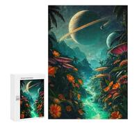 Puzzles 300 pièces pour adultes Alien Jungle Rivière Dreamscape Puzzles pour adolescents Jouets Décoration murale Décoration parfaite Difficile à résoudre 300 pièces